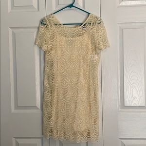 Girls Ralph Lauren Off-White Lace Dress